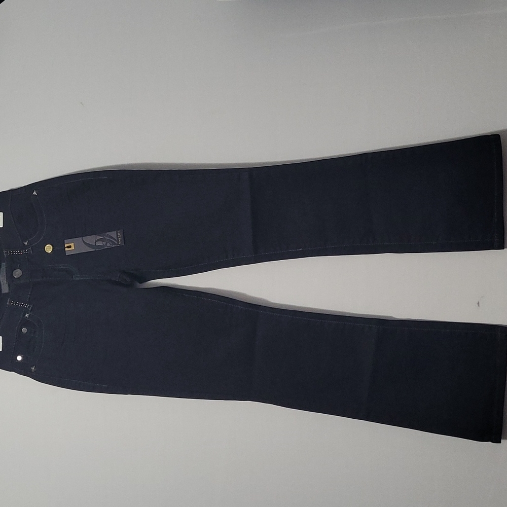 NINE WEST JEANS BLACK EMBELLISHED JEANS SIZE 4 WAIST 26 ZIPPER FLY